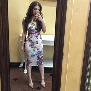 ASOS floral knee length dress